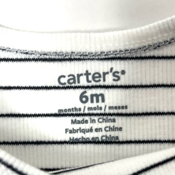 CARTER'S Baby Girl Dress Corduroy Long Sleeve Stripe 3 Piece Set Yellow 6 months - Picture 5 of 6